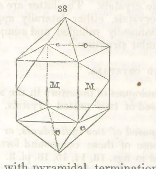 An illustration from A System of Mineralogy, comprising the most recent discoveries ... Third edition, rewritten, rearranged and enlarged, 1850, leaf 108