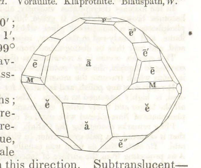 An illustration from A System of Mineralogy, comprising the most recent discoveries ... Third edition, rewritten, rearranged and enlarged, 1850, leaf 245