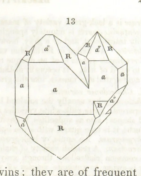 An illustration from A System of Mineralogy, comprising the most recent discoveries ... Third edition, rewritten, rearranged and enlarged, 1850, leaf 257