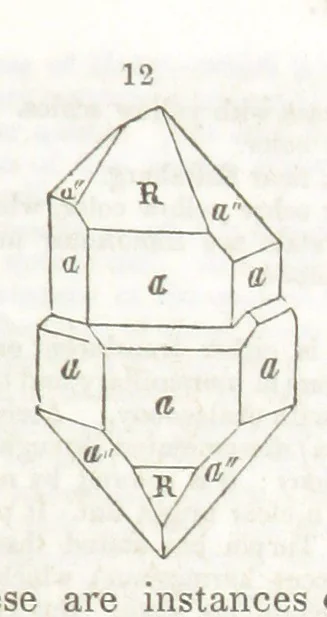 An illustration from A System of Mineralogy, comprising the most recent discoveries ... Third edition, rewritten, rearranged and enlarged, 1850, leaf 257
