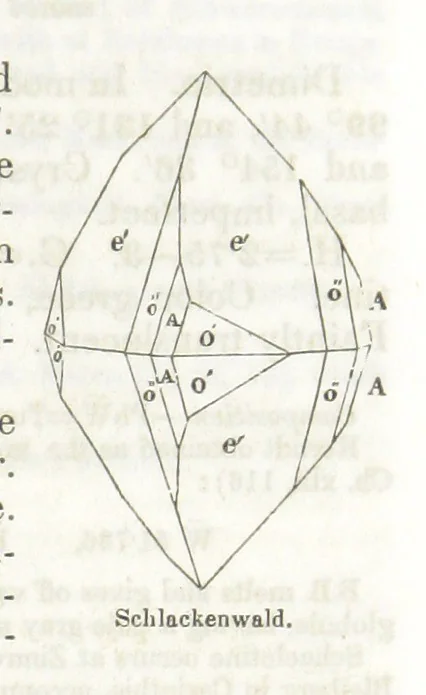 An illustration from A System of Mineralogy, comprising the most recent discoveries ... Third edition, rewritten, rearranged and enlarged, 1850, leaf 421