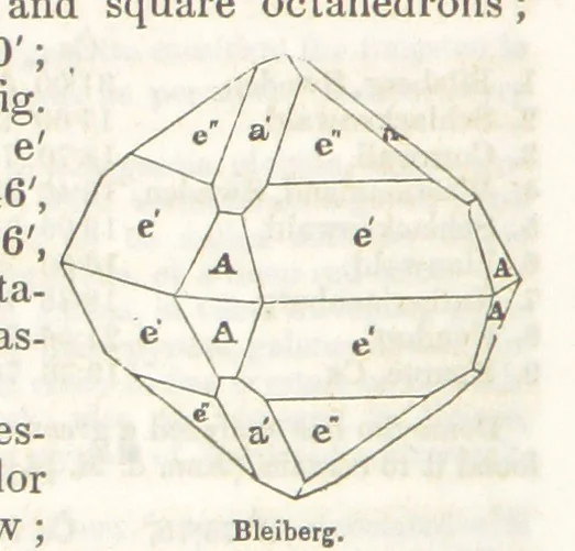 An illustration from A System of Mineralogy, comprising the most recent discoveries ... Third edition, rewritten, rearranged and enlarged, 1850, leaf 422