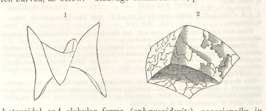 An illustration from A System of Mineralogy, comprising the most recent discoveries ... Third edition, rewritten, rearranged and enlarged, 1850, leaf 460