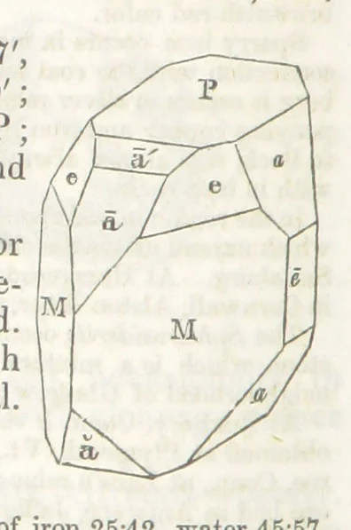 An illustration from A System of Mineralogy, comprising the most recent discoveries ... Third edition, rewritten, rearranged and enlarged, 1850, leaf 462