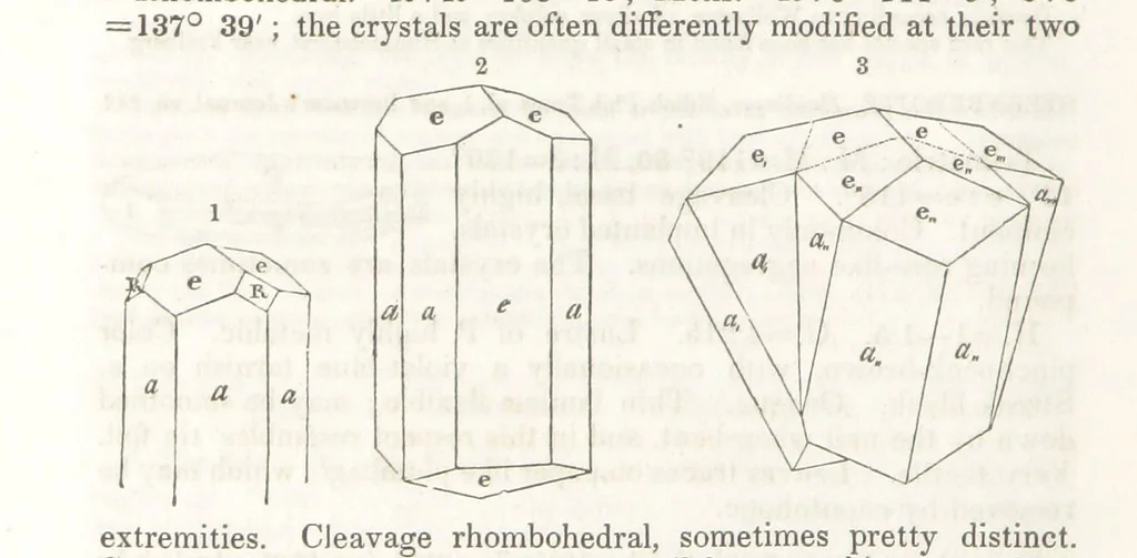 An illustration from A System of Mineralogy, comprising the most recent discoveries ... Third edition, rewritten, rearranged and enlarged, 1850, leaf 556