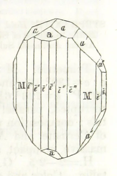 An illustration from A System of Mineralogy, comprising the most recent discoveries ... Third edition, rewritten, rearranged and enlarged, 1850, leaf 557