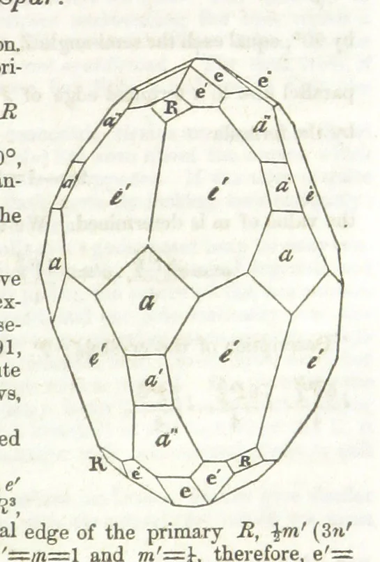 An illustration from A System of Mineralogy, comprising the most recent discoveries ... Third edition, rewritten, rearranged and enlarged, 1850, leaf 691