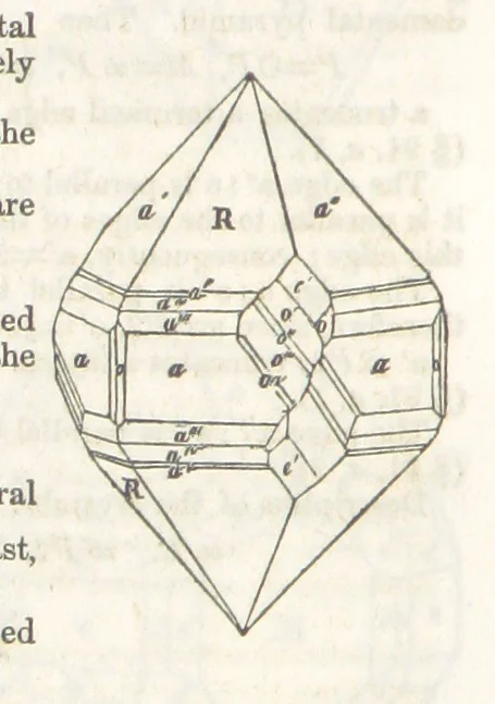 An illustration from A System of Mineralogy, comprising the most recent discoveries ... Third edition, rewritten, rearranged and enlarged, 1850, leaf 692