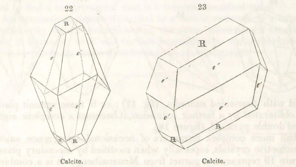An illustration from A System of Mineralogy, comprising the most recent discoveries ... Third edition, rewritten, rearranged and enlarged, 1850, leaf 96