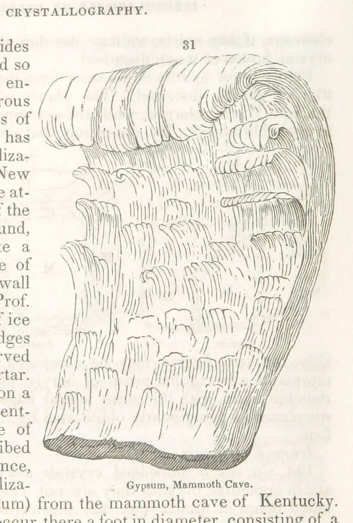 An illustration from A System of Mineralogy, comprising the most recent discoveries ... Third edition, rewritten, rearranged and enlarged, 1850, leaf 98