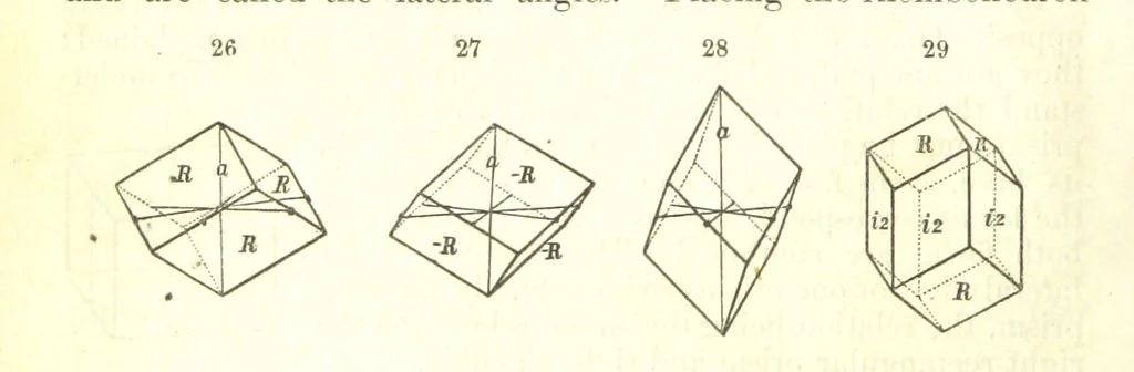 An illustration from A System of Mineralogy, comprising the most recent discoveries ... Fourth edition, rewritten, rearranged, and enlarged, 1854, leaf 38