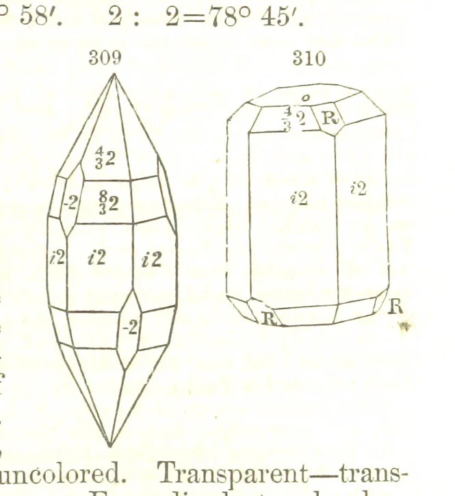 An illustration from A System of Mineralogy, comprising the most recent discoveries ... Fourth edition, rewritten, rearranged, and enlarged, 1854, leaf 439