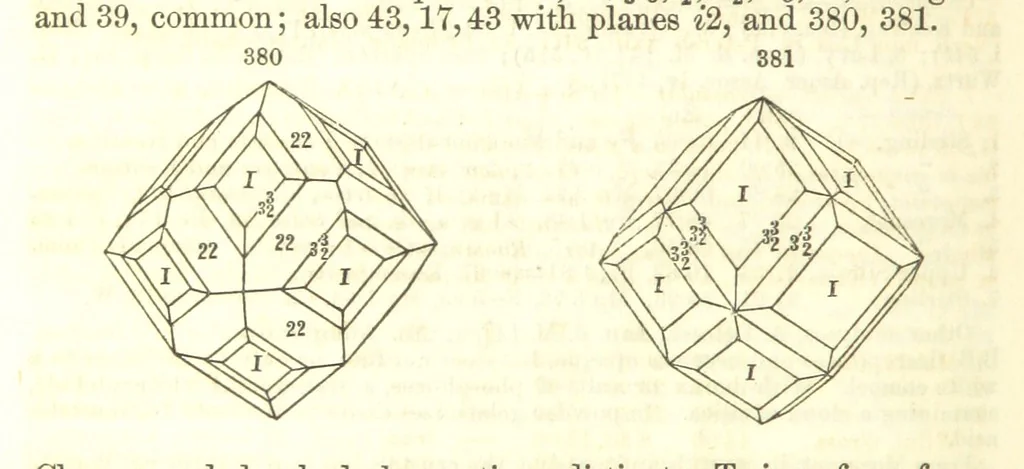 An illustration from A System of Mineralogy, comprising the most recent discoveries ... Fourth edition, rewritten, rearranged, and enlarged, 1854, leaf 518