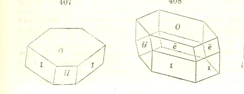An illustration from A System of Mineralogy, comprising the most recent discoveries ... Fourth edition, rewritten, rearranged, and enlarged, 1854, leaf 549