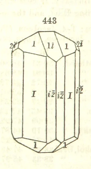 An illustration from A System of Mineralogy, comprising the most recent discoveries ... Fourth edition, rewritten, rearranged, and enlarged, 1854, leaf 590