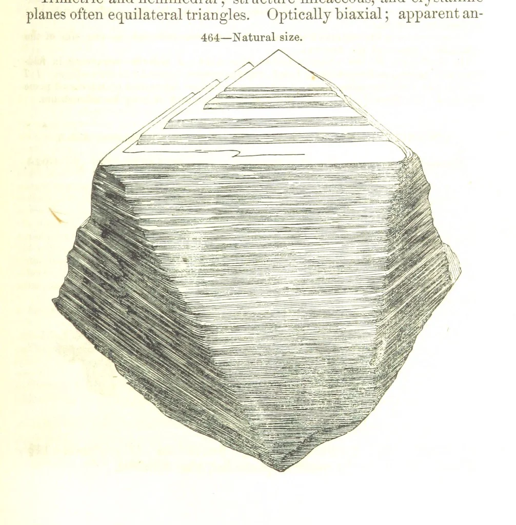 An illustration from A System of Mineralogy, comprising the most recent discoveries ... Fourth edition, rewritten, rearranged, and enlarged, 1854, leaf 621