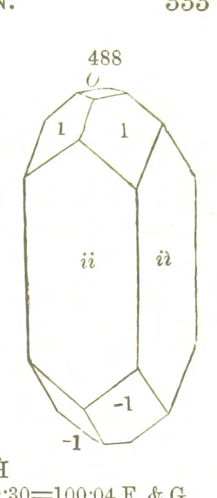 An illustration from A System of Mineralogy, comprising the most recent discoveries ... Fourth edition, rewritten, rearranged, and enlarged, 1854, leaf 661