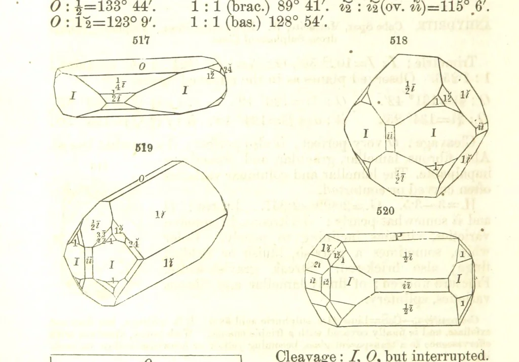 An illustration from A System of Mineralogy, comprising the most recent discoveries ... Fourth edition, rewritten, rearranged, and enlarged, 1854, leaf 698