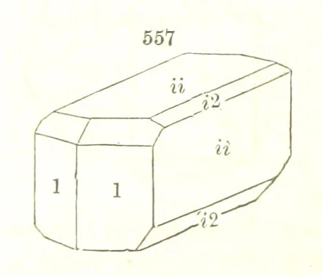 An illustration from A System of Mineralogy, comprising the most recent discoveries ... Fourth edition, rewritten, rearranged, and enlarged, 1854, leaf 742