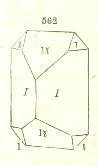 An illustration from A System of Mineralogy, comprising the most recent discoveries ... Fourth edition, rewritten, rearranged, and enlarged, 1854, leaf 748