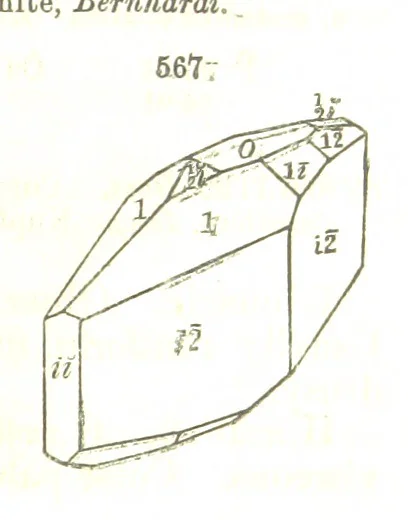 An illustration from A System of Mineralogy, comprising the most recent discoveries ... Fourth edition, rewritten, rearranged, and enlarged, 1854, leaf 753
