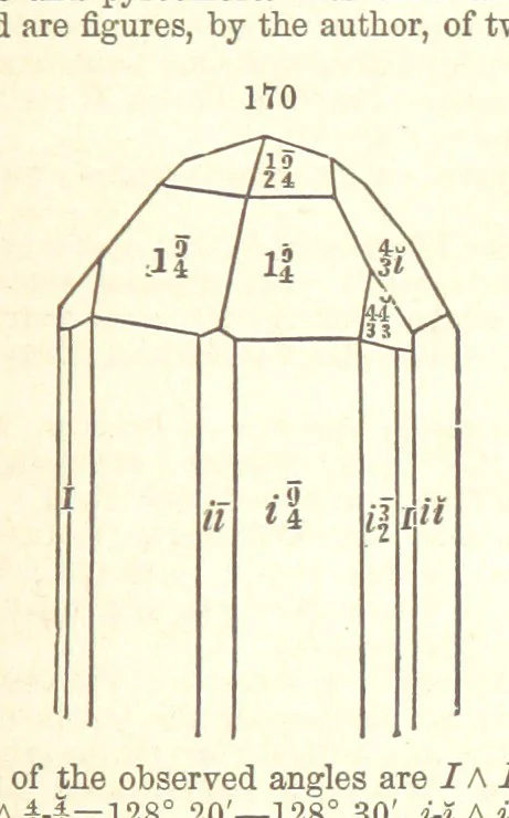 An illustration from A System of Mineralogy. Descriptive Mineralogy ... By J. D. Dana ... aided by George Jarvis Brush ... Fifth edition. Rewritten and enlarged, etc, 1868, leaf 221