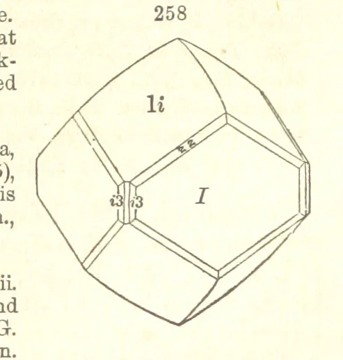 An illustration from A System of Mineralogy. Descriptive Mineralogy ... By J. D. Dana ... aided by George Jarvis Brush ... Fifth edition. Rewritten and enlarged, etc, 1868, leaf 331