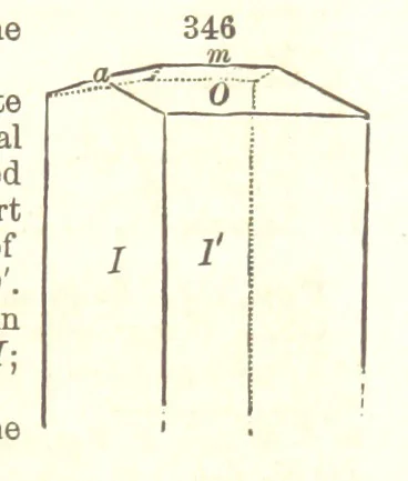 An illustration from A System of Mineralogy. Descriptive Mineralogy ... By J. D. Dana ... aided by George Jarvis Brush ... Fifth edition. Rewritten and enlarged, etc, 1868, leaf 431