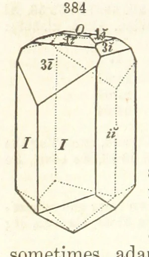 An illustration from A System of Mineralogy. Descriptive Mineralogy ... By J. D. Dana ... aided by George Jarvis Brush ... Fifth edition. Rewritten and enlarged, etc, 1868, leaf 464