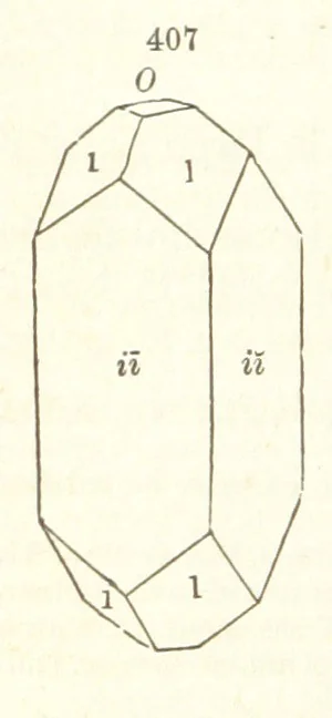 An illustration from A System of Mineralogy. Descriptive Mineralogy ... By J. D. Dana ... aided by George Jarvis Brush ... Fifth edition. Rewritten and enlarged, etc, 1868, leaf 498