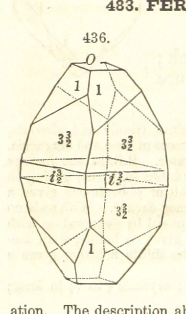 An illustration from A System of Mineralogy. Descriptive Mineralogy ... By J. D. Dana ... aided by George Jarvis Brush ... Fifth edition. Rewritten and enlarged, etc, 1868, leaf 580