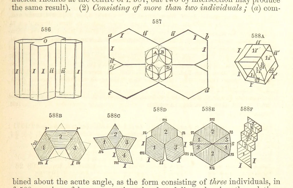 An illustration from A System of Mineralogy. Descriptive Mineralogy ... By J. D. Dana ... aided by George Jarvis Brush ... Fifth edition. Rewritten and enlarged, etc, 1868, leaf 751