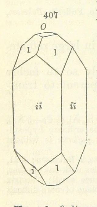 An illustration from A System of Mineralogy ... Fifth edition, rewritten and enlarged ... With three appendixes and corrections. (Appendix I., 1868-1872, by G. J. Brush. Appendix II., 1872-1875, and Appendix III., 1875-1882, by E. S. Dana.), 1883, leaf 498