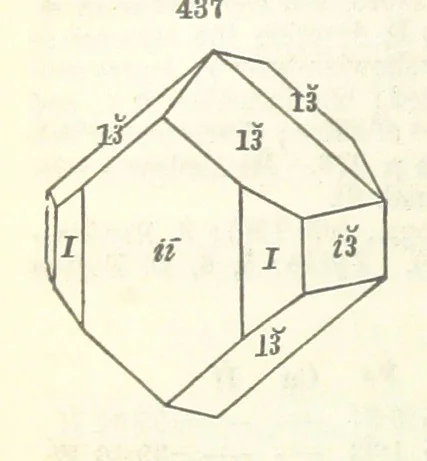 An illustration from A System of Mineralogy ... Fifth edition, rewritten and enlarged ... With three appendixes and corrections. (Appendix I., 1868-1872, by G. J. Brush. Appendix II., 1872-1875, and Appendix III., 1875-1882, by E. S. Dana.), 1883, leaf 582