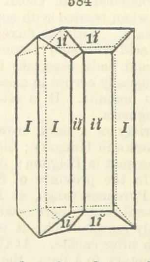 An illustration from A System of Mineralogy ... Fifth edition, rewritten and enlarged ... With three appendixes and corrections. (Appendix I., 1868-1872, by G. J. Brush. Appendix II., 1872-1875, and Appendix III., 1875-1882, by E. S. Dana.), 1883, leaf 750