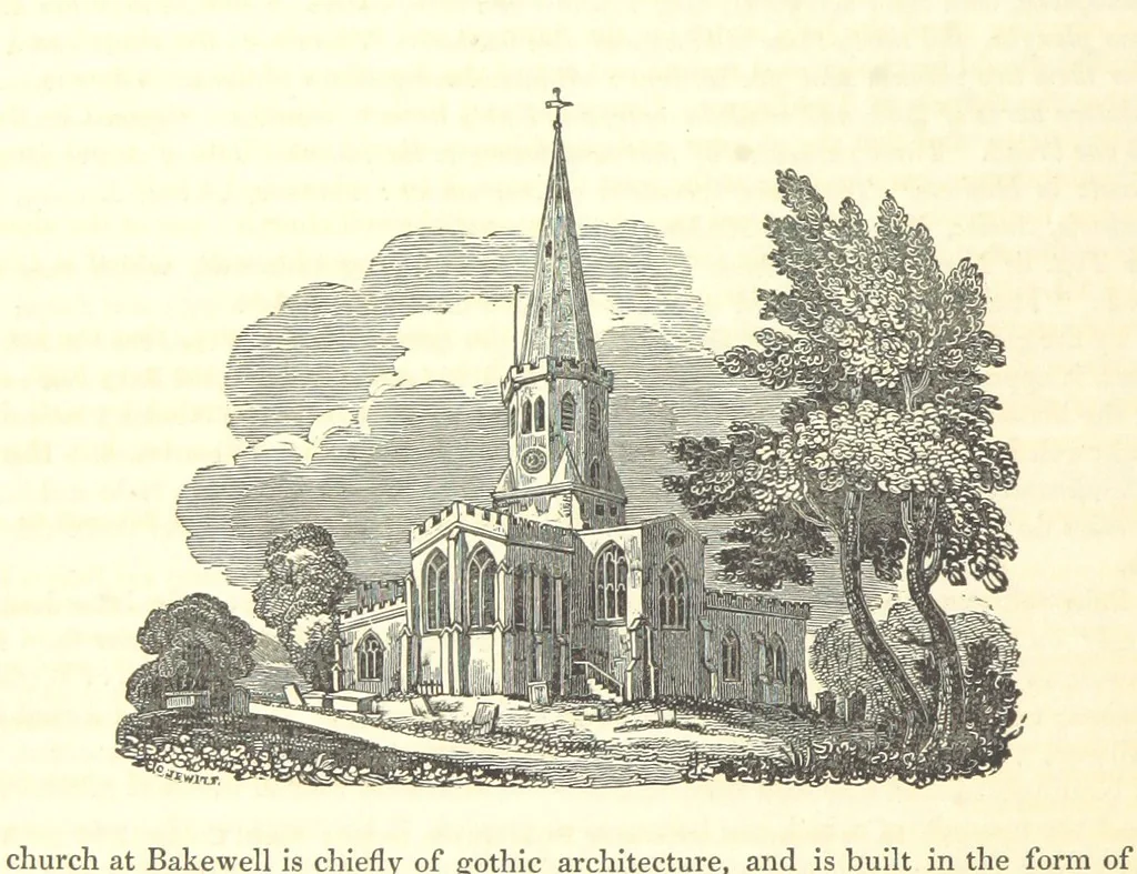 An illustration from The History and Gazetteer of the County of Derby: drawn up from actual observation, and the best authorities; containing a variety of geological, mineralogical, commercial and statistical information. Illustrated by a map of the county, and numerous copper-plate and wood engravings by the first artists. The materials collected by the publisher, S. Glover. Edited by Thomas Noble, 1831, leaf 100