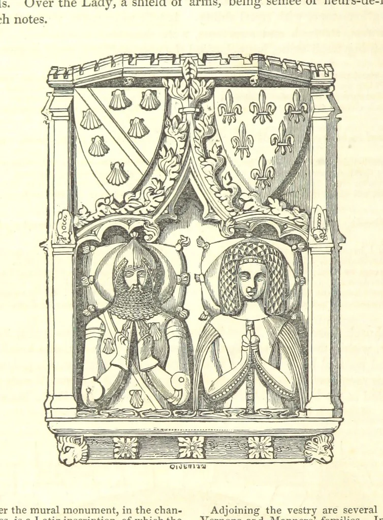 An illustration from The History and Gazetteer of the County of Derby: drawn up from actual observation, and the best authorities; containing a variety of geological, mineralogical, commercial and statistical information. Illustrated by a map of the county, and numerous copper-plate and wood engravings by the first artists. The materials collected by the publisher, S. Glover. Edited by Thomas Noble, 1831, leaf 104