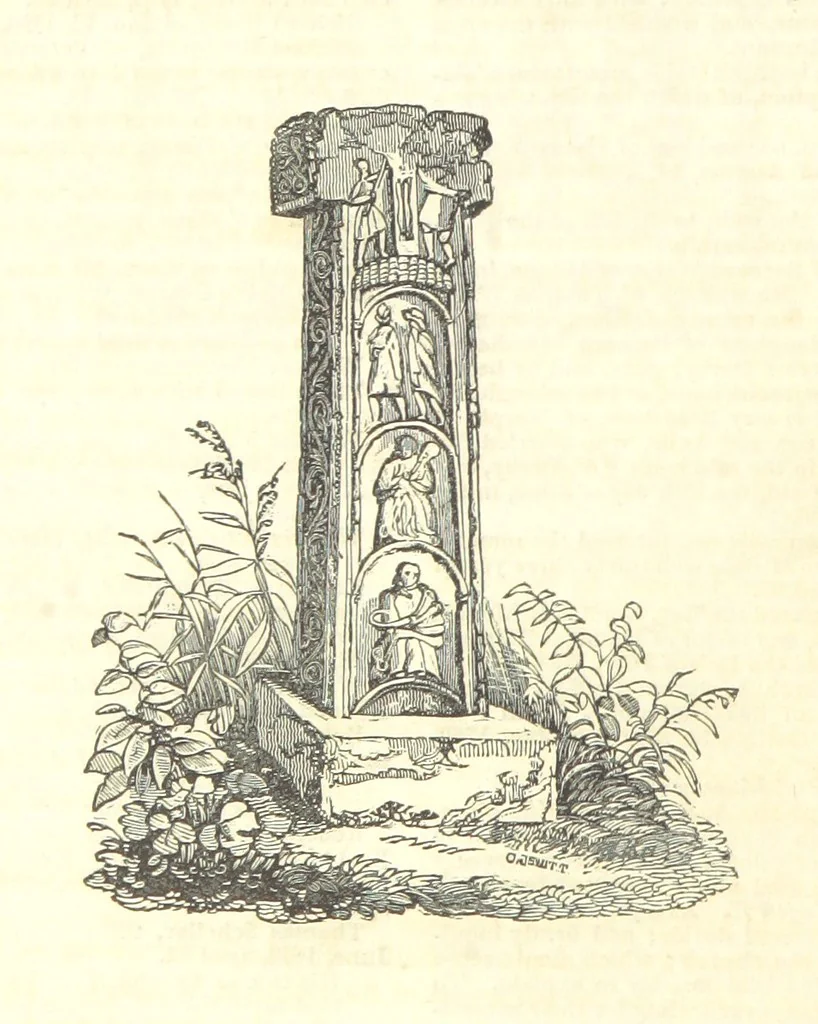 An illustration from The History and Gazetteer of the County of Derby: drawn up from actual observation, and the best authorities; containing a variety of geological, mineralogical, commercial and statistical information. Illustrated by a map of the county, and numerous copper-plate and wood engravings by the first artists. The materials collected by the publisher, S. Glover. Edited by Thomas Noble, 1831, leaf 106