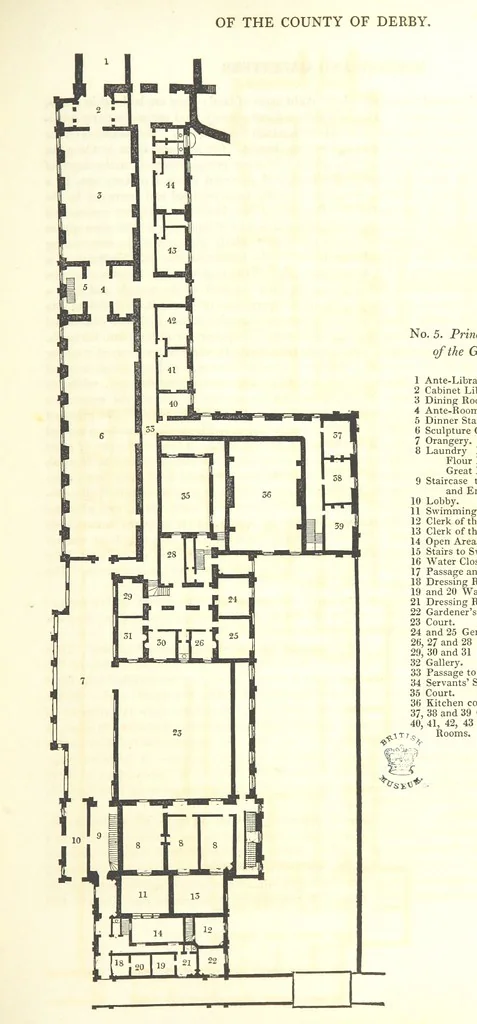 An illustration from The History and Gazetteer of the County of Derby: drawn up from actual observation, and the best authorities; containing a variety of geological, mineralogical, commercial and statistical information. Illustrated by a map of the county, and numerous copper-plate and wood engravings by the first artists. The materials collected by the publisher, S. Glover. Edited by Thomas Noble, 1831, leaf 299