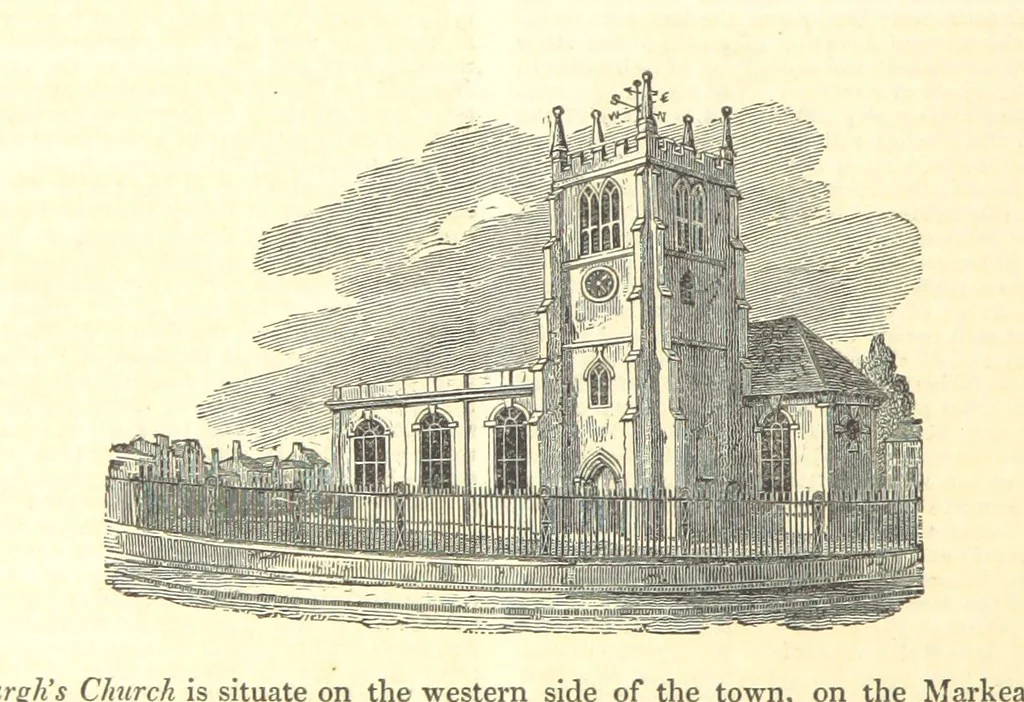 An illustration from The History and Gazetteer of the County of Derby: drawn up from actual observation, and the best authorities; containing a variety of geological, mineralogical, commercial and statistical information. Illustrated by a map of the county, and numerous copper-plate and wood engravings by the first artists. The materials collected by the publisher, S. Glover. Edited by Thomas Noble, 1831, leaf 544