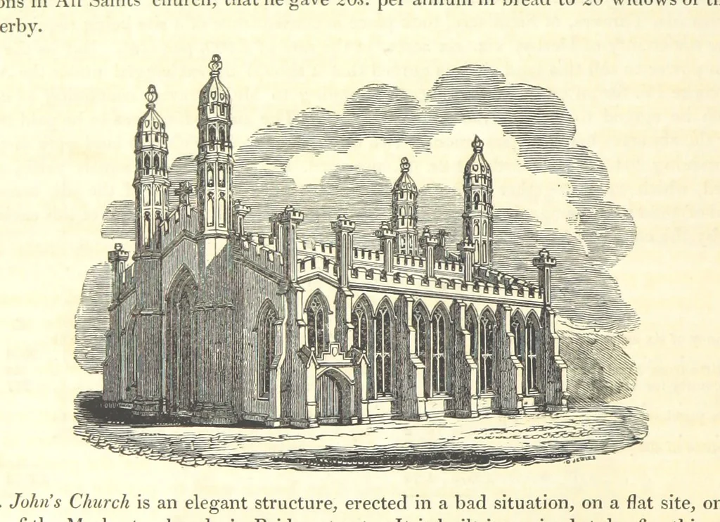 An illustration from The History and Gazetteer of the County of Derby: drawn up from actual observation, and the best authorities; containing a variety of geological, mineralogical, commercial and statistical information. Illustrated by a map of the county, and numerous copper-plate and wood engravings by the first artists. The materials collected by the publisher, S. Glover. Edited by Thomas Noble, 1831, leaf 550