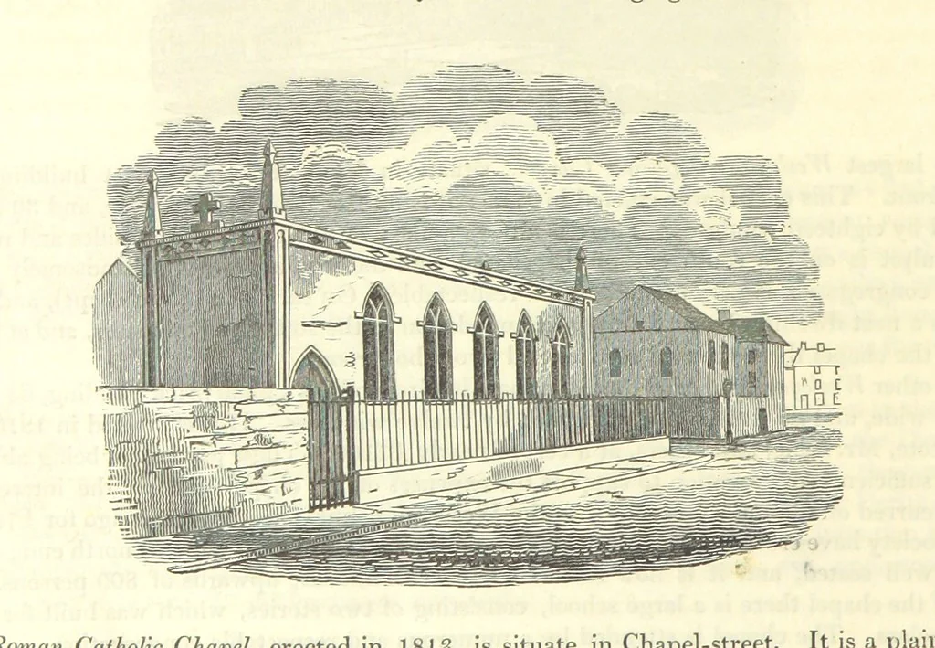 An illustration from The History and Gazetteer of the County of Derby: drawn up from actual observation, and the best authorities; containing a variety of geological, mineralogical, commercial and statistical information. Illustrated by a map of the county, and numerous copper-plate and wood engravings by the first artists. The materials collected by the publisher, S. Glover. Edited by Thomas Noble, 1831, leaf 564