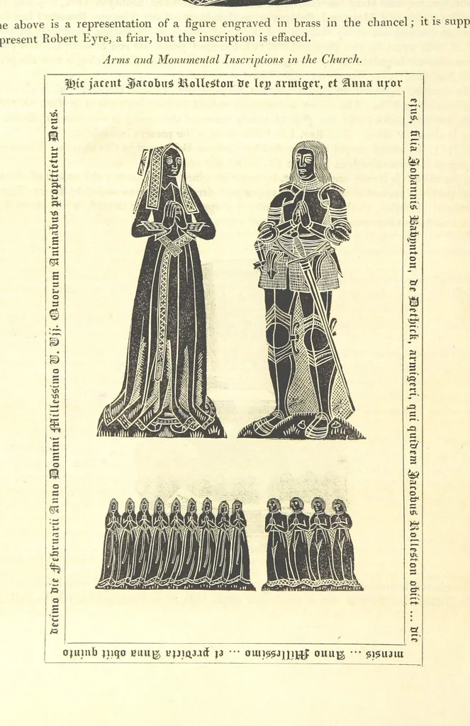 An illustration from The History and Gazetteer of the County of Derby: drawn up from actual observation, and the best authorities; containing a variety of geological, mineralogical, commercial and statistical information. Illustrated by a map of the county, and numerous copper-plate and wood engravings by the first artists. The materials collected by the publisher, S. Glover. Edited by Thomas Noble, 1831, leaf 84
