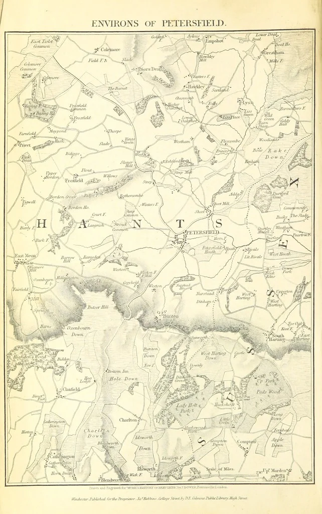 An illustration from Hampshire: its past and present condition and future prospects, 1838, leaf 114
