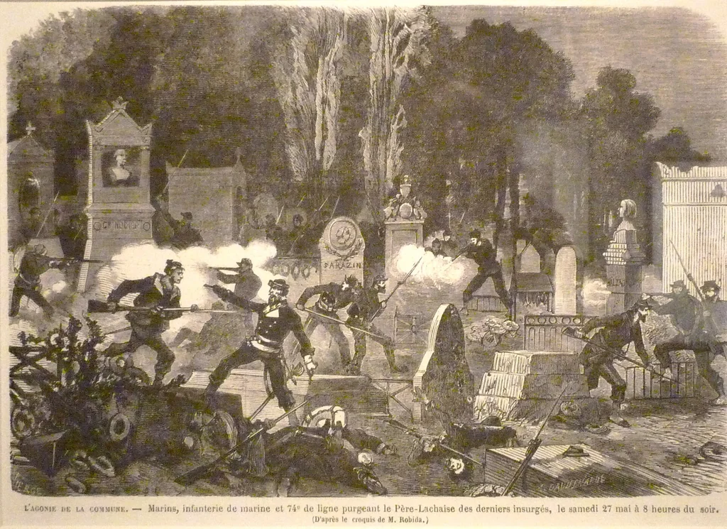 An illustration from Daudenarde - Commune de Paris 27 mai Combats au Père-Lachaise, 1871