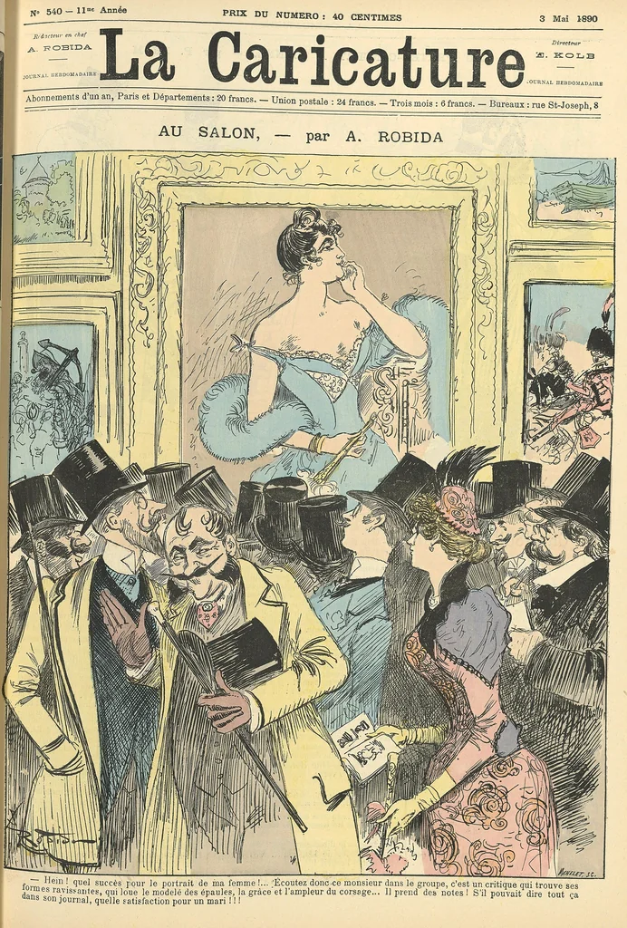 An illustration from Au salon, 1890