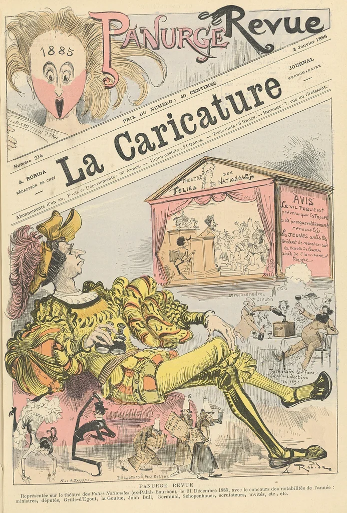 An illustration from Panurge revue, 1886