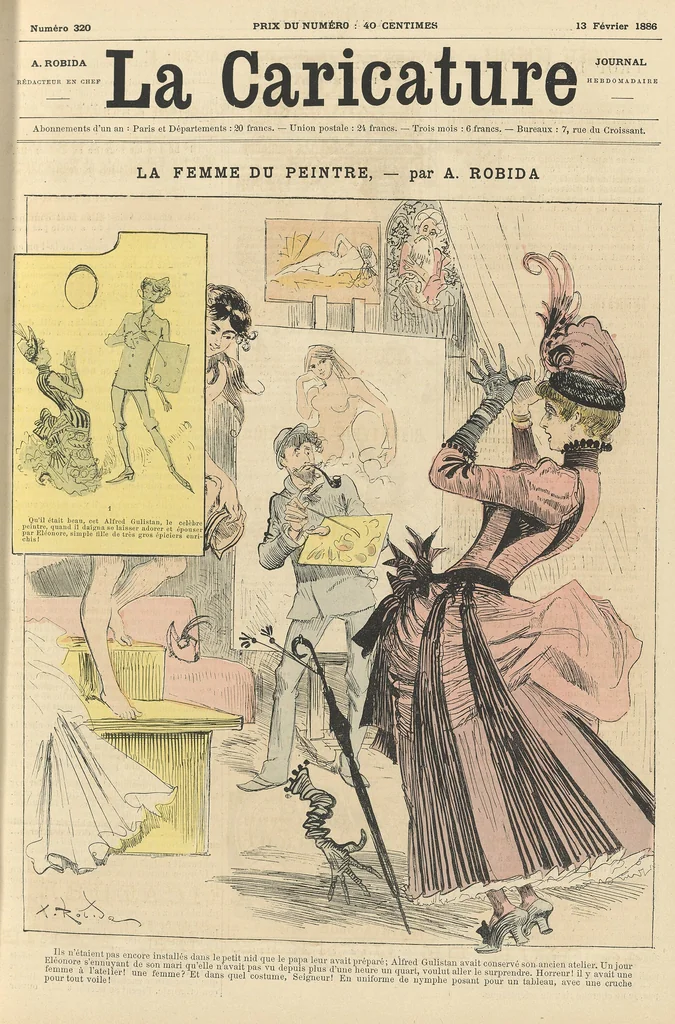 An illustration from La femme du peintre, 1886