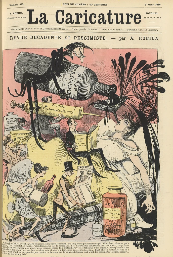 An illustration from Revue décadente et pessimiste, 1886