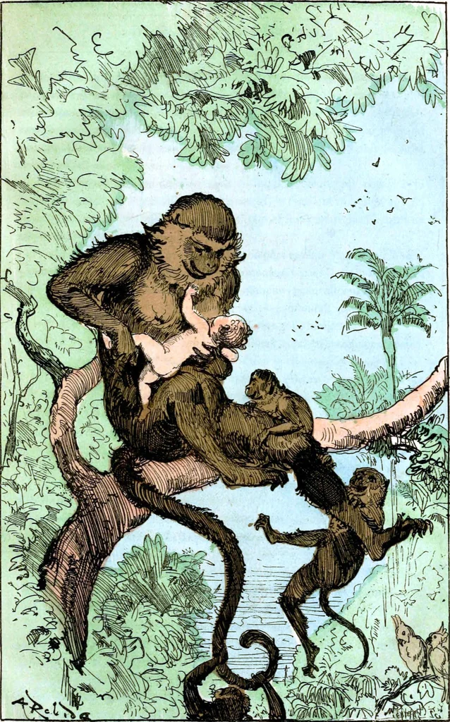 An illustration from Albert Robida - Voyages très extraordinaires de Saturnin Farandoul, 1879 page 016, 1879